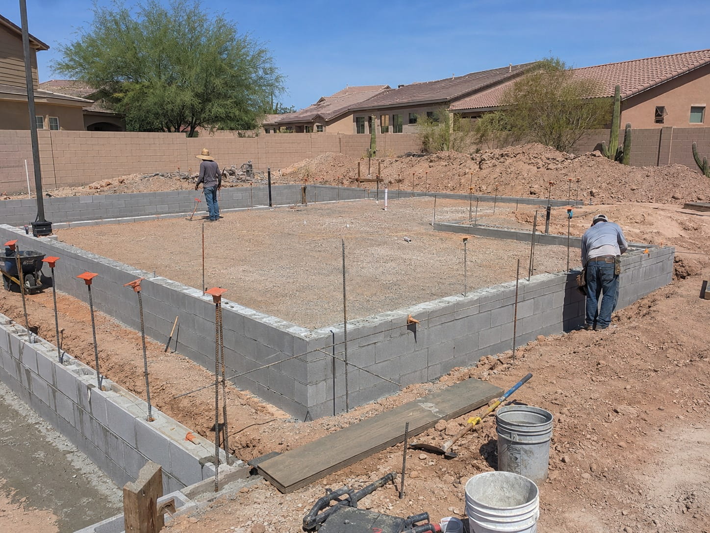 Tucson foundation laying